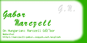 gabor marczell business card